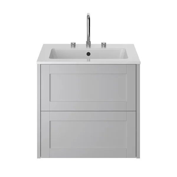 Heritage Lynton Dove Grey 600mm Wall Hung Vanity Unit