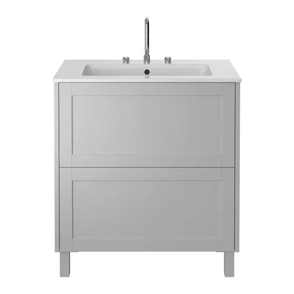 Heritage Lynton Dove Grey 800mm Freestanding Vanity Unit
