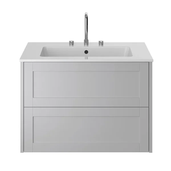 Heritage Lynton Dove Grey 800mm Wall Hung Vanity Unit