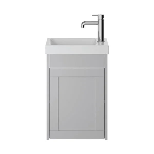 Heritage Lynton Dove Grey Wall Hung Cloakroom Vanity Unit