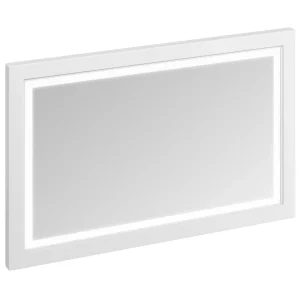 Burlington Framed 120 Mirror with LED Illumination   Matt White