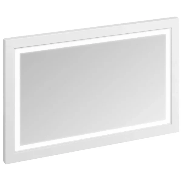 Burlington Framed 120 Mirror with LED Illumination   Matt White