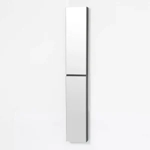 1622mm Slimline Tall Mirror Cabinet Dark Oak