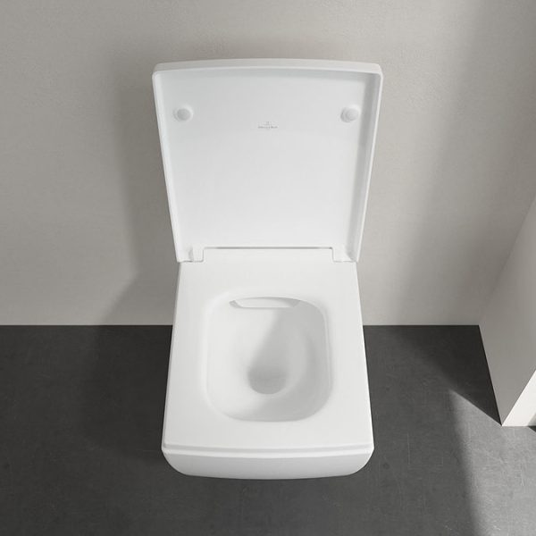 Villeroy and Boch Memento 2.0 DirectFlush Rimless Wall Hung Toilet + Soft Close Seat - Image 8