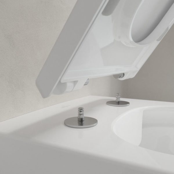 Villeroy and Boch Memento 2.0 DirectFlush Rimless Wall Hung Toilet + Soft Close Seat - Image 9