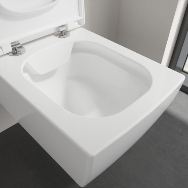 Villeroy and Boch Memento 2.0 DirectFlush Rimless Wall Hung Toilet + Soft Close Seat - Image 3