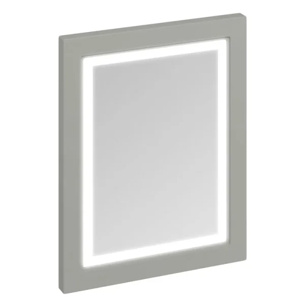 Burlington Framed 60 Mirror with LED Illumination   Dark Olive