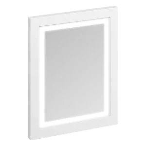 Burlington Framed 60 Mirror with LED Illumination   Matt White