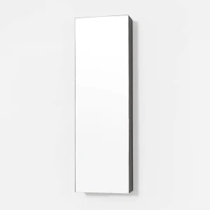 800mm Slimline Mirror Cabinet Dark Oak