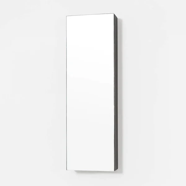 800mm Slimline Mirror Cabinet Dark Oak