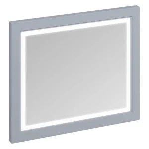 Burlington Framed 90 Mirror with LED Illumination   Classic Grey