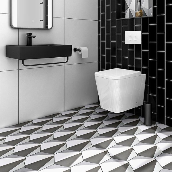 Arezzo Square Wall Hung Rimless Toilet incl. Soft Close Seat - Image 6