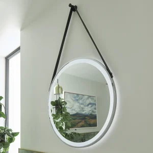 Heritage Amberley Chrome 590mm Illuminated Circular Mirror with Demister Pad
