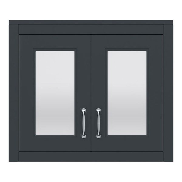 Chatsworth 690mm Graphite 2 Door Mirror Cabinet - Image 8