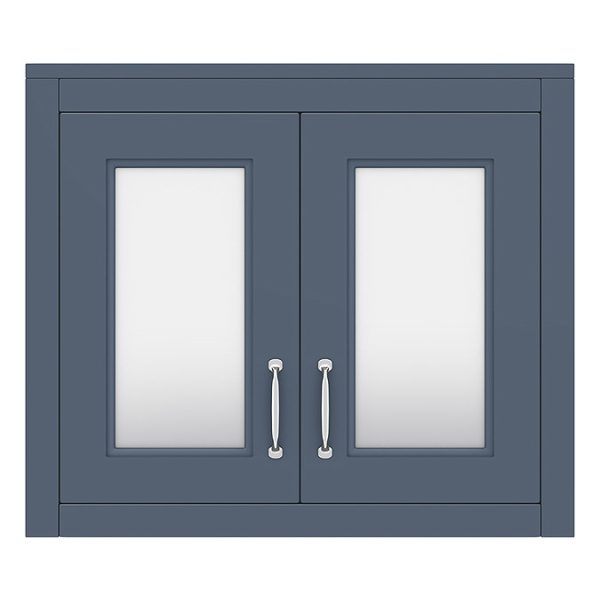 Chatsworth 690mm Blue 2 Door Mirror Cabinet - Image 6