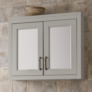 Chatsworth 690mm Grey 2 Door Mirror Cabinet