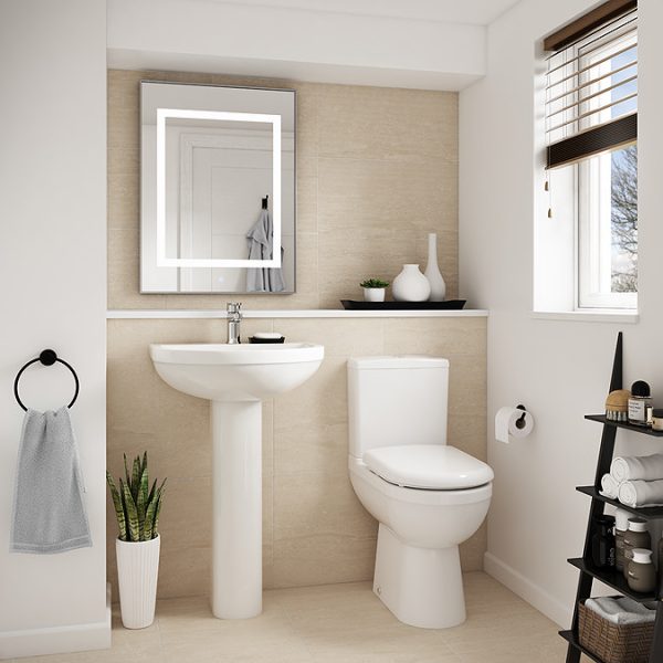 Milton Comfort Height Close Coupled Toilet + Soft Close Seat - Image 3