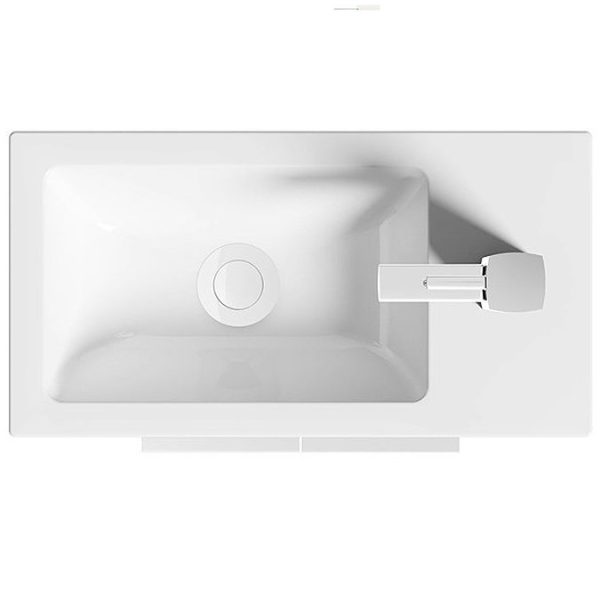 Clarity Compact White 410mm Floor Standing Vanity Unit with Basin - Image 2