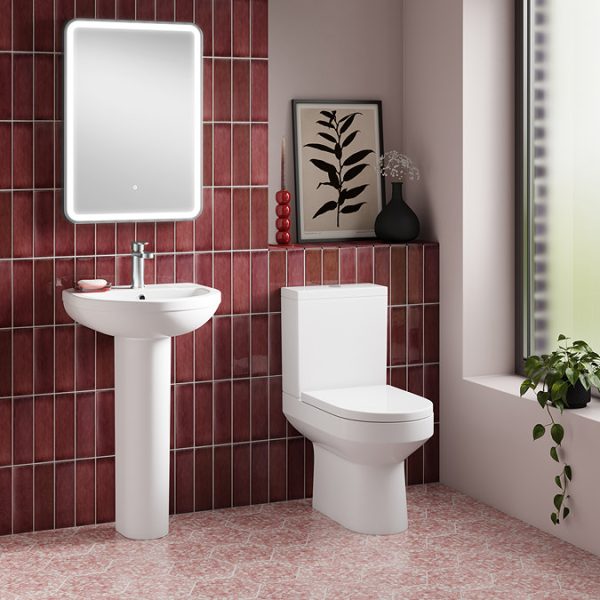 Metro Rimless Close Coupled Modern Toilet + Soft Close Seat - Image 3