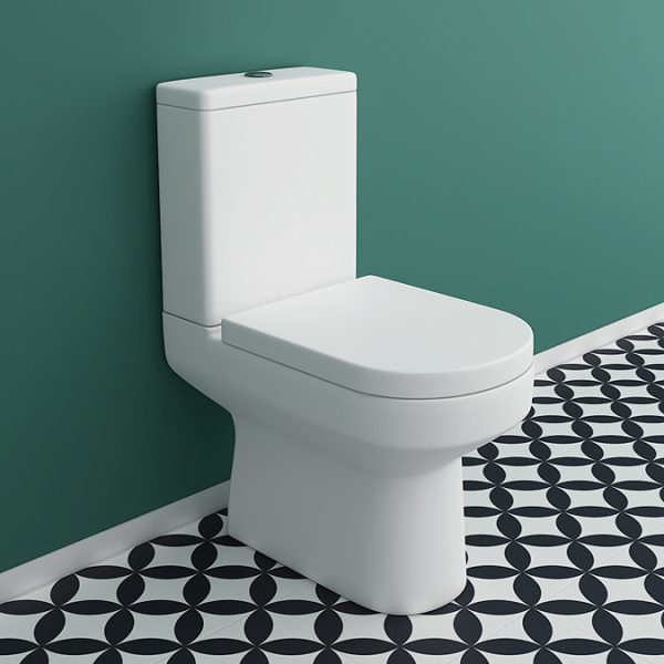 Metro Close Coupled Modern Toilet + Soft Close Seat - Image 2