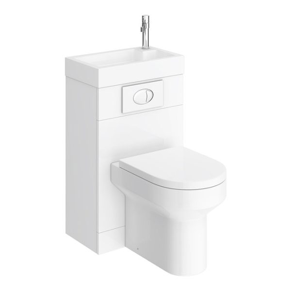 Metro Combined Two In One Wash Basin & Toilet (500mm wide x 300mm) - Image 7