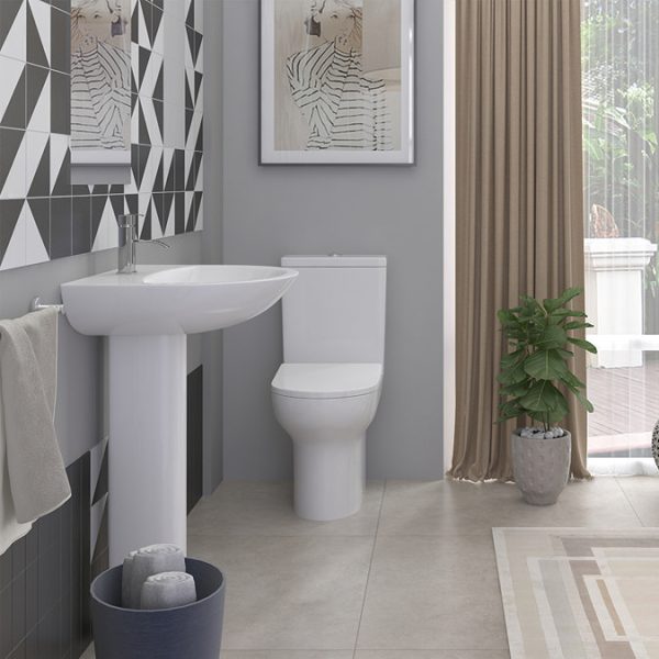 Metro Compact Toilet + Soft Close Seat (555mm Projection) - Image 5
