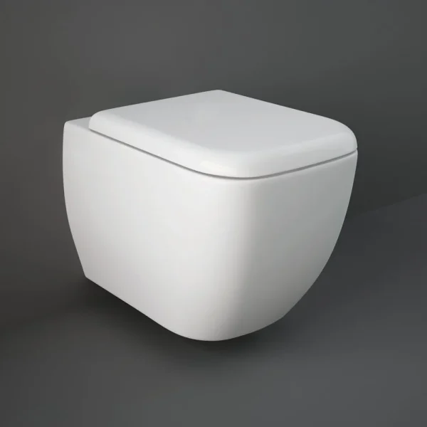 RAK Metropolitan Wall Hung Rimless Pan + Soft Close Seat