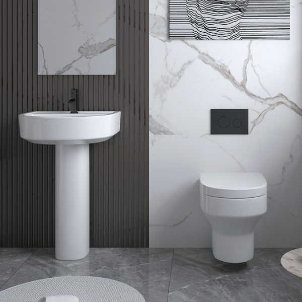 Metro Rimless Wall Hung Pan & Soft Close Seat - Image 5