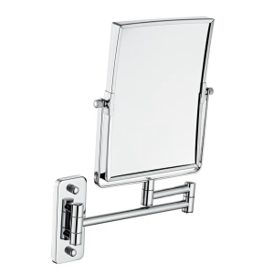 Milan Square Wall Mounted Cosmetic Mirror   Chrome