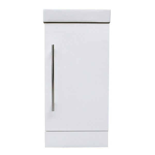 AquaSure Milan Small Floor Standing PVC Vanity Basin Unit Gloss White (W400 x D220mm) 100% Waterproof - Image 5