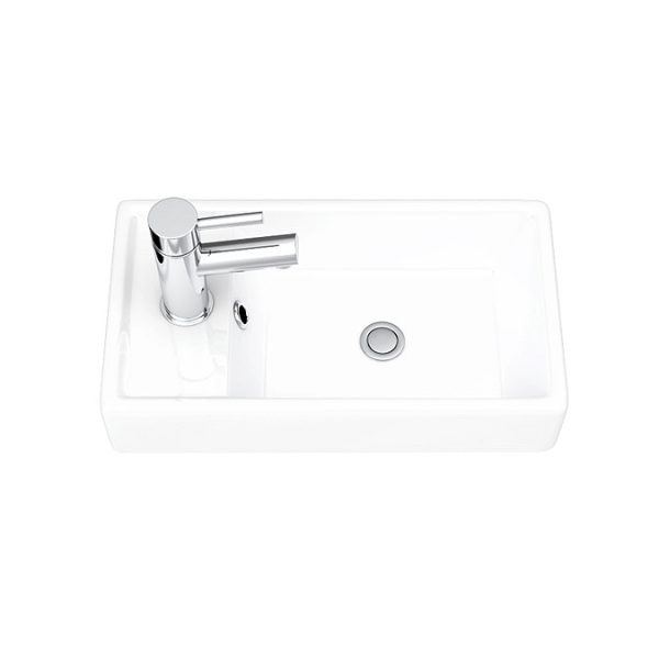 Nuie Vault 400mm Hacienda Black Compact Wall Hung Vanity Basin Unit - Image 3