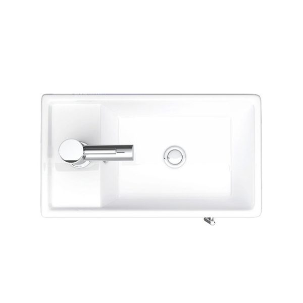 Nuie Vault 400mm Hacienda Black Compact Wall Hung Vanity Basin Unit - Image 2