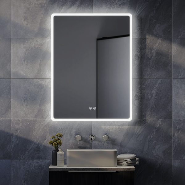 Toreno 600x800mm Ambient Colour Change LED Bluetooth Mirror with Touch Sensor and Anti Fog - Image 3