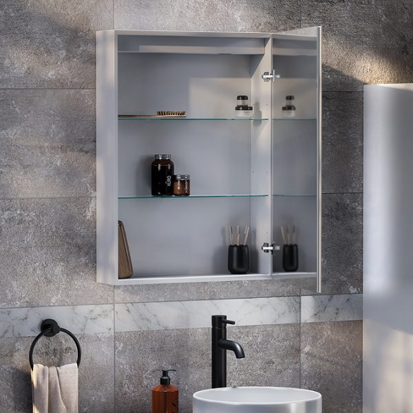 Toreno 500 x 700mm LED Illuminated Strips Mirror Cabinet with Motion Sensor and Anti Fog - Image 5