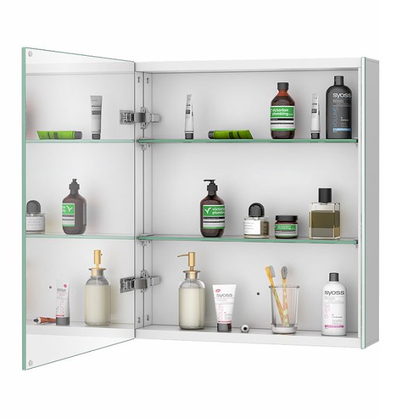 Toreno 550 x 600mm LED Illuminated Mirror Cabinet with Motion Sensor - Image 4
