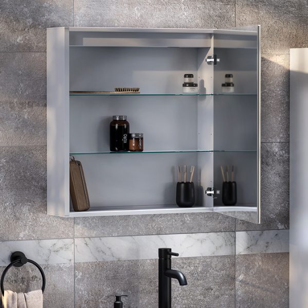 Toreno 550 x 600mm LED Illuminated Mirror Cabinet with Motion Sensor - Image 9
