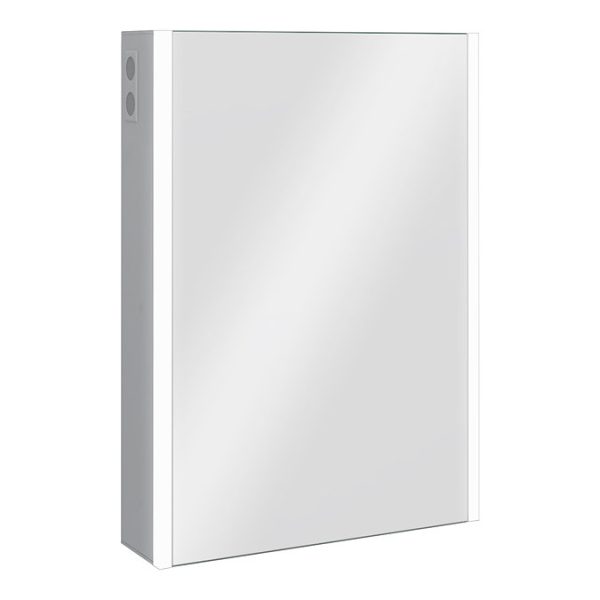 Toreno 500 x 700mm LED Illuminated Bluetooth Mirror Cabinet with Motion Sensor, Anti Fog & Shaving Socket - Image 6