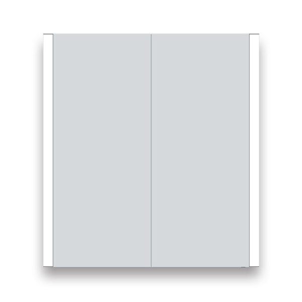 Toreno 700 x 650mm LED Illuminated 2 Door Bluetooth Mirror Cabinet with Motion Sensor, Anti Fog & Shaving Socket - Image 3
