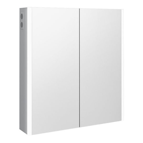Toreno 700 x 650mm LED Illuminated 2 Door Bluetooth Mirror Cabinet with Motion Sensor, Anti Fog & Shaving Socket - Image 5