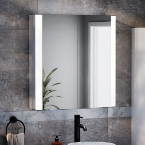 Toreno 700 x 650mm LED Illuminated 2 Door Bluetooth Mirror Cabinet with Motion Sensor, Anti Fog & Shaving Socket