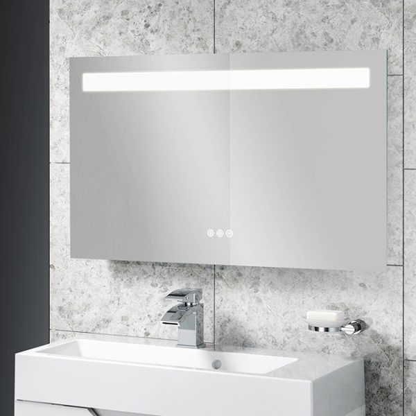 Toreno 1000 x 600mm Landscape LED Back lit Bluetooth Mirror with Touch Sensor and Anti Fog - Image 4