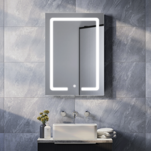 Toreno 500x700mm LED Illuminated Mirror with Anti Fog Demist, Dimmer and Touch Sensor