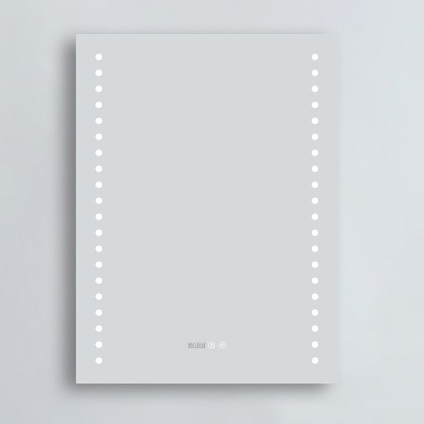 Toreno 600 x 800mm LED Illuminated Mirror with Touch Sensor, Dimmer, Anti Fog, Digital Clock and Shaver Socket - Image 3