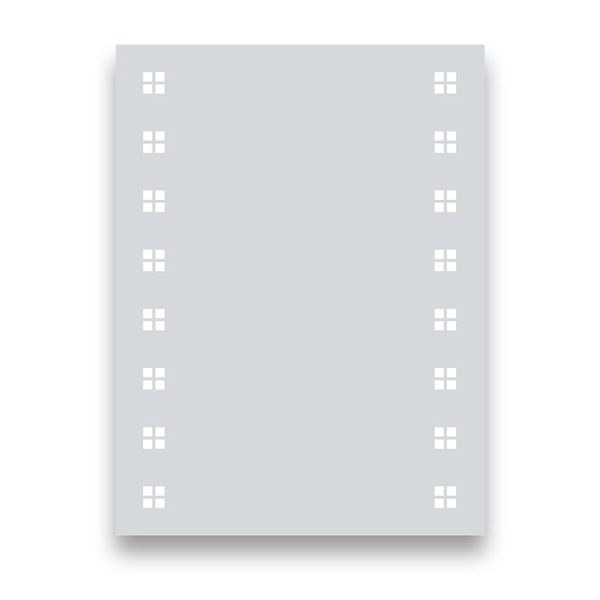 Toreno 600 x 800mm Portrait LED Illuminated Mirror with Motion Sensor, Anti Fog and Shaving Socket - Image 3