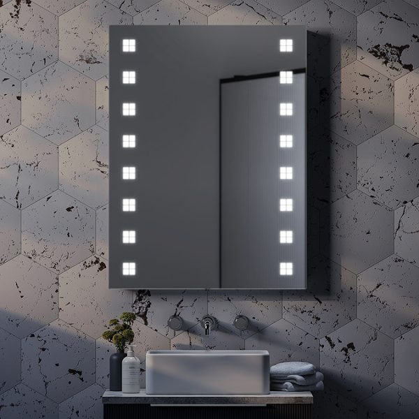Toreno 600 x 800mm Portrait LED Illuminated Mirror with Motion Sensor, Anti Fog and Shaving Socket - Image 6