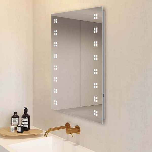 Toreno 600 x 800mm Portrait LED Illuminated Mirror with Motion Sensor, Anti Fog and Shaving Socket - Image 5