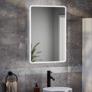 Toreno 500 x 700mm LED Illuminated Mirror Cabinet with Motion Sensor, Anti Fog & Shaving Socket