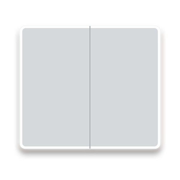 Toreno 700 x 800mm LED Illuminated 2 Door Mirror Cabinet with Motion Sensor, Anti Fog & Shaving Socket - Image 3