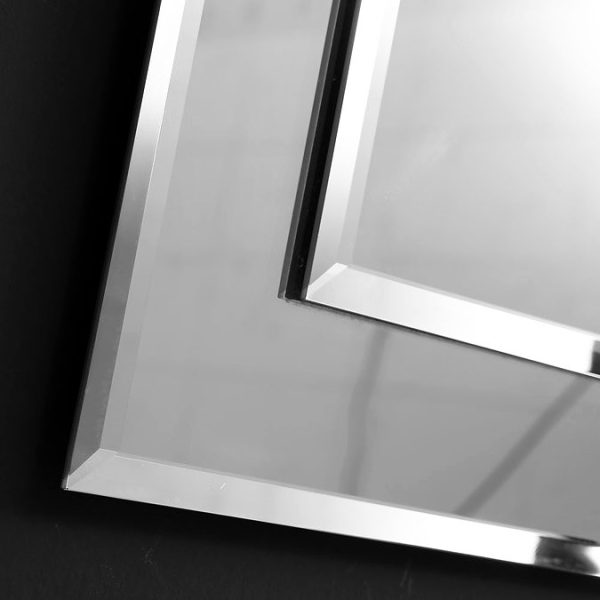 Trafalgar 500 x 700mm Rectangular Bevelled Bathroom Mirror - Image 4