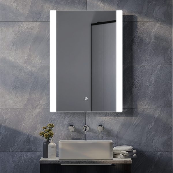 Arezzo 500x700mm LED Illuminated Mirror with Anti Fog, Dimmer and Touch Sensor - Image 2